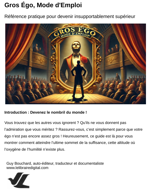 Gros EGO, Mode d'Emploi